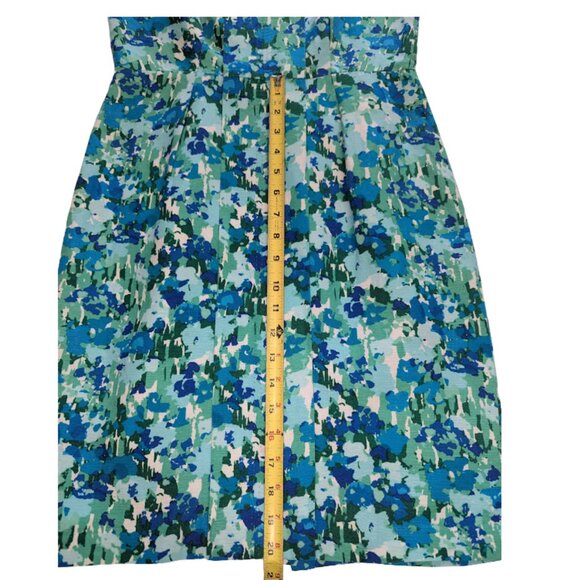 Calvin Klein Linen Blend Blue Green Floral Sheath Dress Classic Chic *SZ 4 - Picture 3 of 12